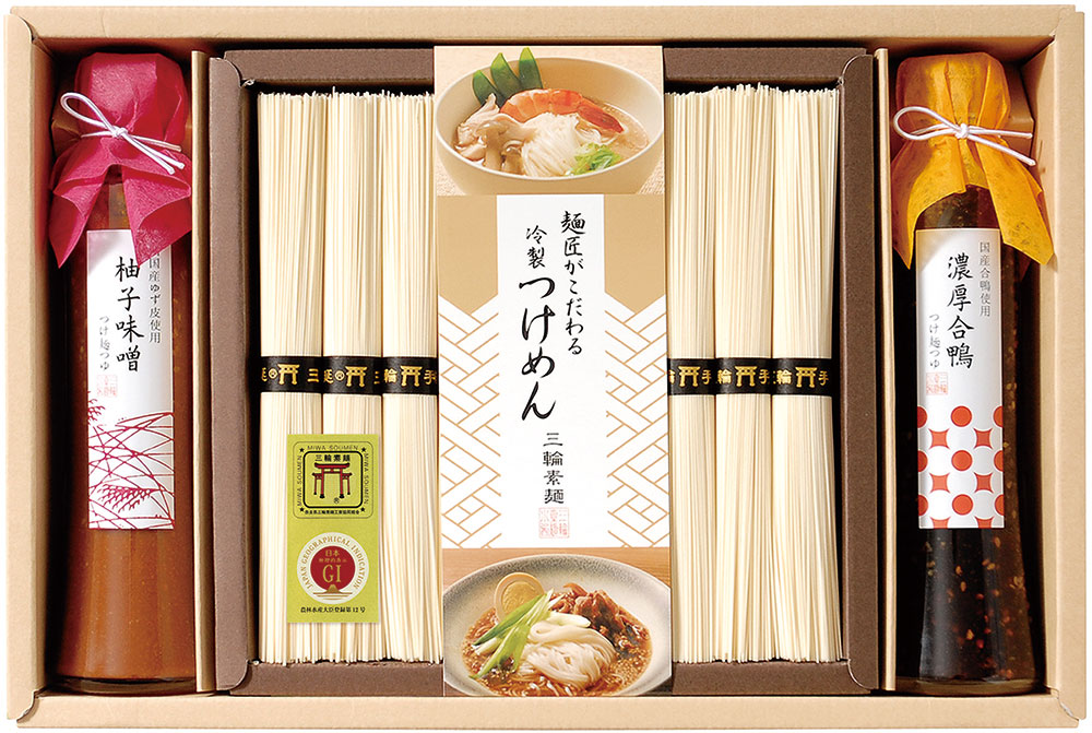 こだわりつけ麺つゆで食べる三輪素麺 【DRSN-30】 | 手延べそうめんの通販｜三輪そうめん小西